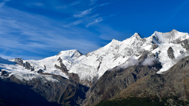 Mountain snow clouds blue sky #2 free wallpaper for desktop - medium preview image