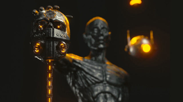 Statue man lightbulb cedric seaut free wallpaper for desktop - medium preview image