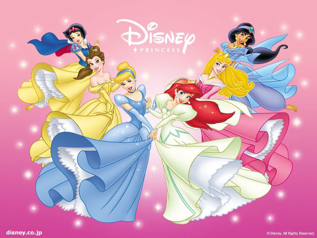 Disney princesses circle group image free wallpaper for desktop - medium preview image