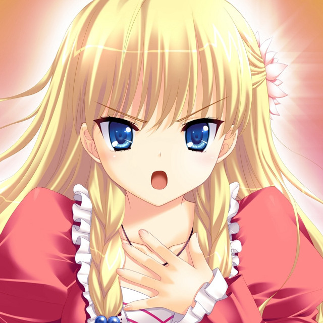 Blonde girl blue eyes pink #2 free wallpaper for tablet - medium preview image