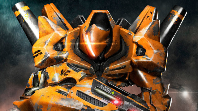 Robot gun helmet dark background free wallpaper for desktop - medium preview image