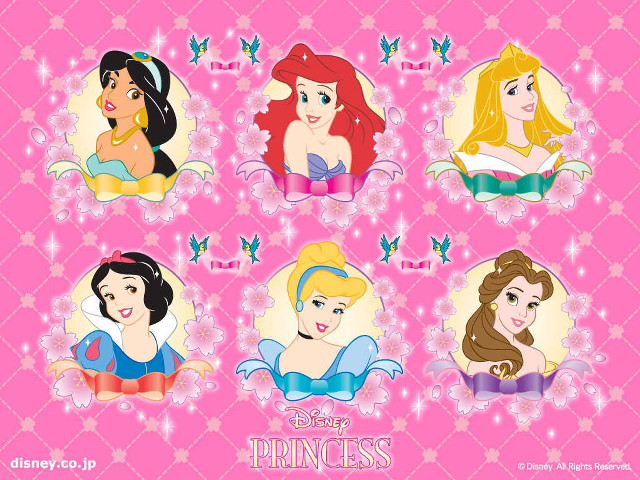 Princesses hair colors styles pink free wallpaper for desktop - medium preview image