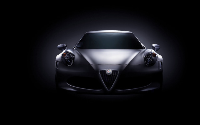 Black white car 3d render free wallpaper for desktop - medium preview image