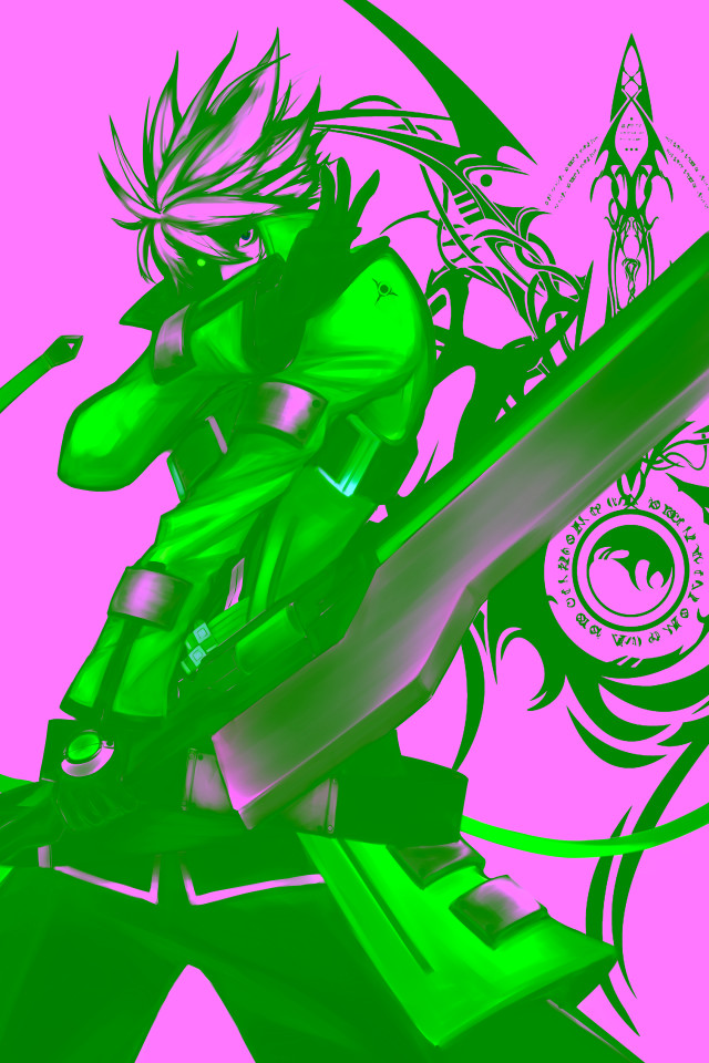 Cartoon character sword demon shoulder free wallpaper for mobile - medium preview image