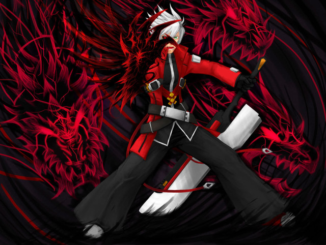 Man red uniform dancing sword free wallpaper for desktop - medium preview image