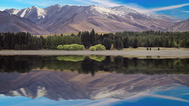 Mountain lake forest clouds sky #16 free wallpaper for desktop - medium preview image