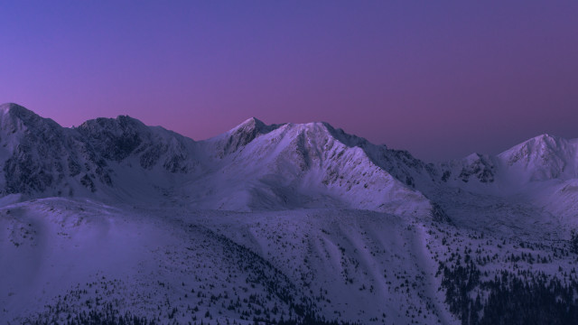 Mountain range purple sky sunset free wallpaper for desktop - medium preview image