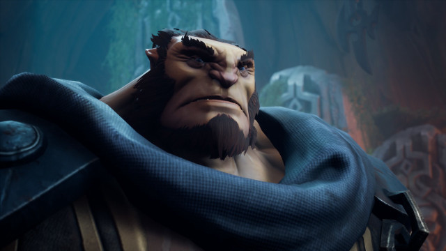 Bearded man blue scarf avatar free wallpaper for desktop - medium preview image