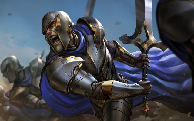 Man in armor holding sword #3 free wallpaper for desktop - medium preview image