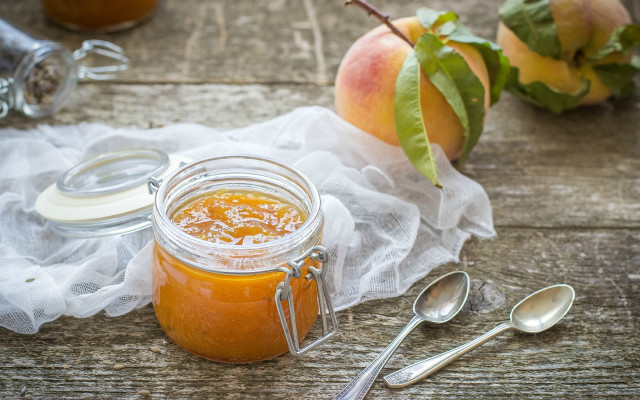 Orange jam spoon table apples free wallpaper for desktop - medium preview image