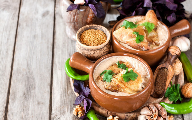 Food table pots vegetables beans free wallpaper for desktop - medium preview image