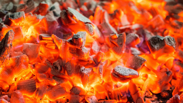 Fire flames rocks autumn burnt free wallpaper for desktop - medium preview image