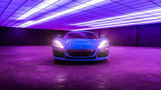 Blue sports car parking garage #8 free wallpaper for desktop - medium preview image