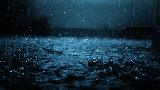 Dark rainy night rain grass free wallpaper for desktop - medium preview image