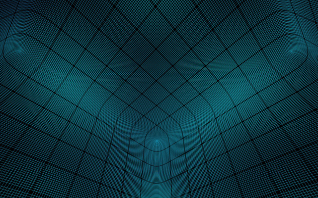 Blue pattern black center opart free wallpaper for desktop - medium preview image