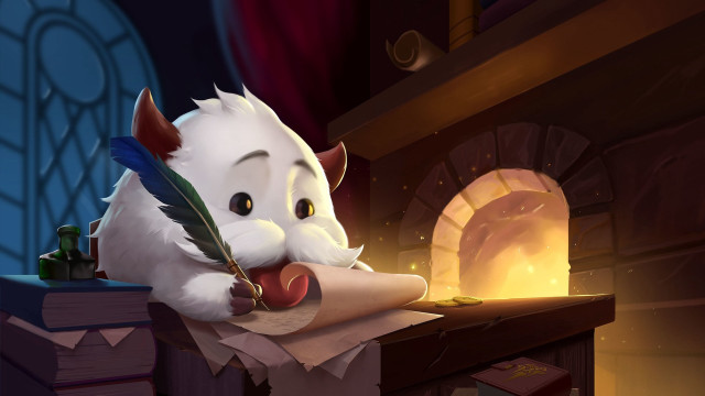White cat feather scroll fireplace free wallpaper for desktop - medium preview image