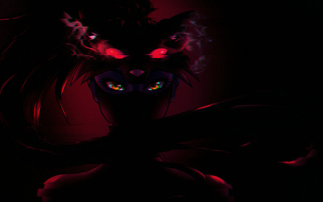 Demonic woman glowing eyes dark free wallpaper for desktop - medium preview image