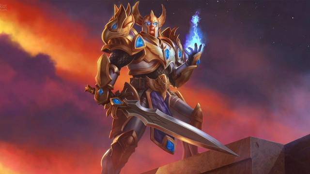 Video game character holding sword free wallpaper for desktop - medium preview image