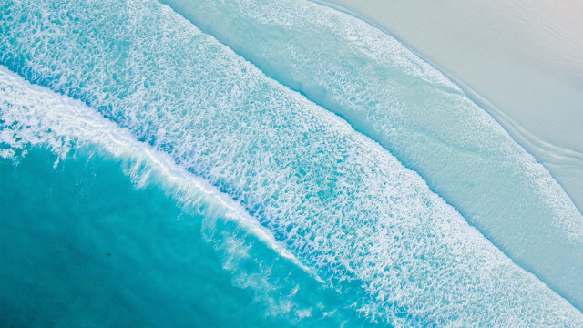 Ocean beach wave surfing sand free wallpaper for desktop - medium preview image