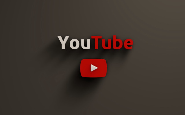 Red youtube logo shadow 3d free wallpaper for desktop - medium preview image