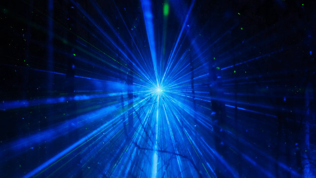 Blue light beam hologram aurora free wallpaper for desktop - medium preview image