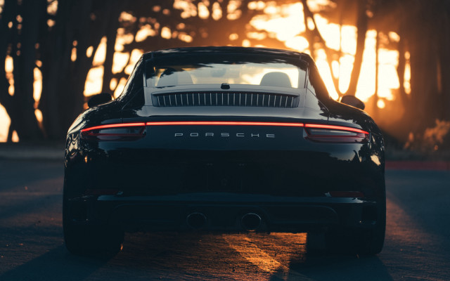 Porsche sunset 3d render beautiful free wallpaper for desktop - medium preview image