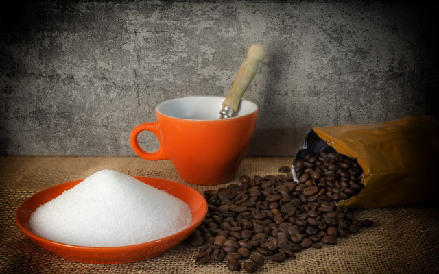 Coffee bag sugar beans spoon free wallpaper for desktop - medium preview image