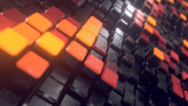 Keyboard colored squares black background free wallpaper for desktop - medium preview image