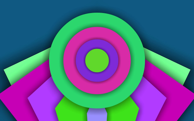 Colorful abstract circular blue green free wallpaper for desktop - medium preview image