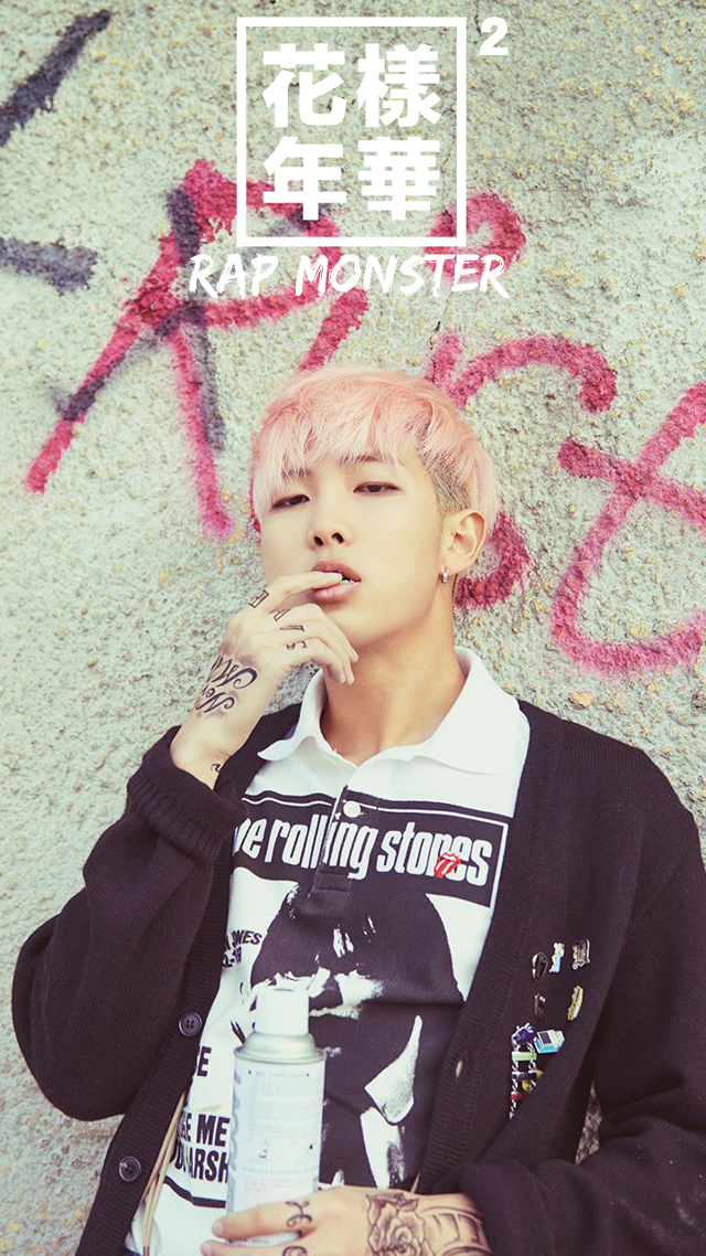 Pink haired tattooed man smoking free wallpaper for mobile - medium preview image