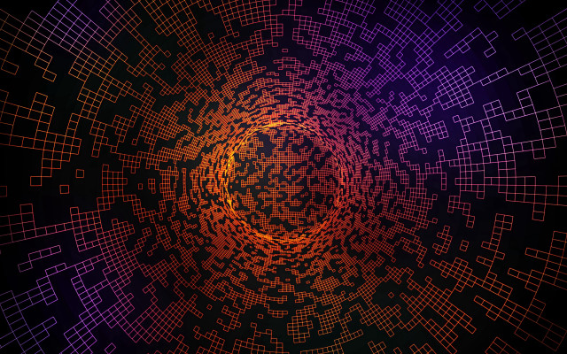 Colorful abstract circular black red free wallpaper for desktop - medium preview image