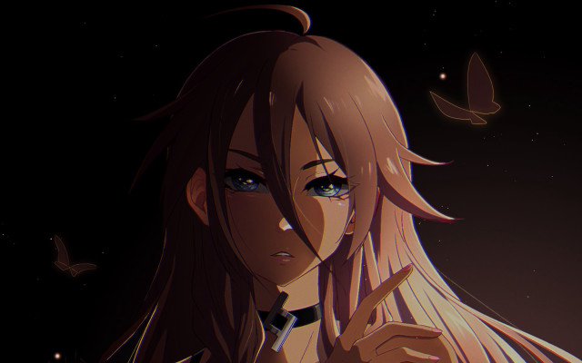 Woman butterflies night anime vanitas free wallpaper for desktop - medium preview image