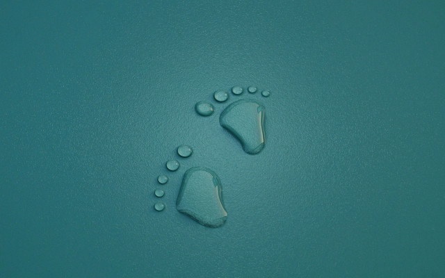 Footprints water bubbles night sky free wallpaper for desktop - medium preview image