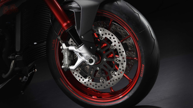 Motorcycle wheel red brake pad free wallpaper for desktop - medium preview image