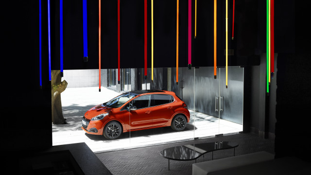 Rainbow curtain car person doorway free wallpaper for desktop - medium preview image