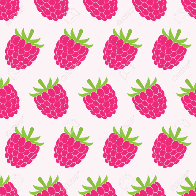 Raspberries pattern white background stock free wallpaper for tablet - medium preview image