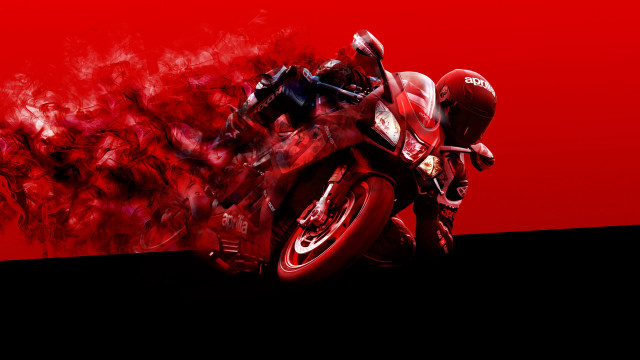 Motorcycle red background black border #2 free wallpaper for desktop - medium preview image