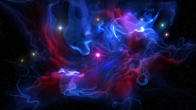 Colorful abstract stars smoke space free wallpaper for desktop - medium preview image