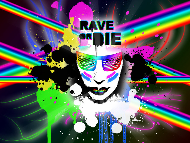 Rainbow colored face glasses rave free wallpaper for desktop - medium preview image
