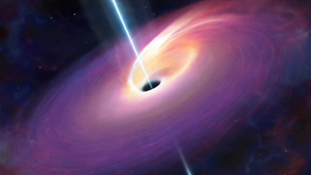 Black hole purple galaxy night free wallpaper for desktop - medium preview image