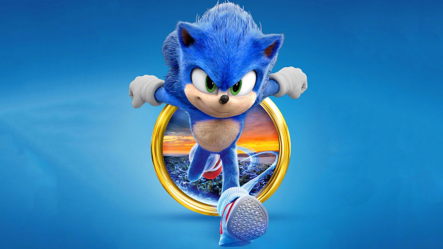 Sonic tennis blue background gold free wallpaper for desktop - medium preview image