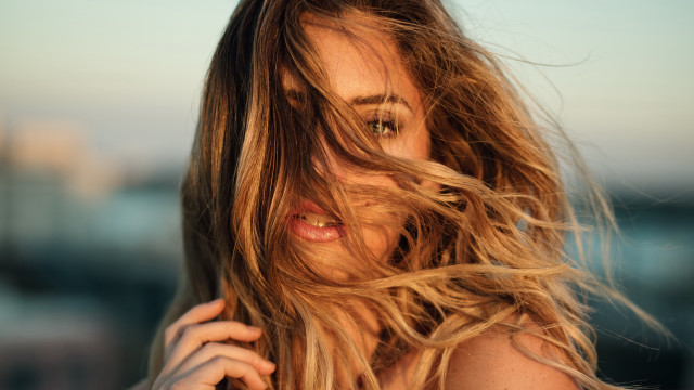 Blowing hair portrait old man free wallpaper for desktop - medium preview image