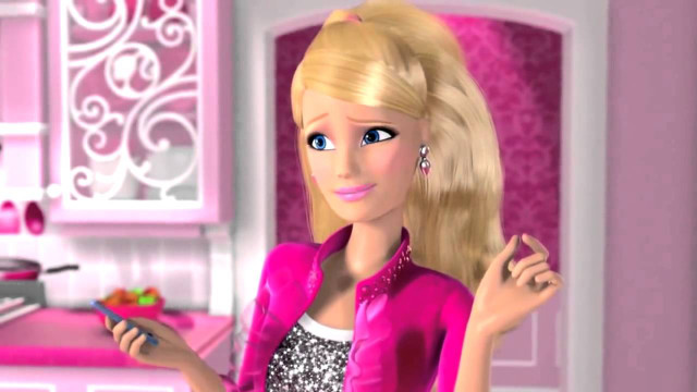 Barbie cellphone pink kitchen blonde free wallpaper for desktop - medium preview image
