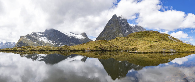 Mountain lake clouds sunset nature #2 free wallpaper for desktop - medium preview image
