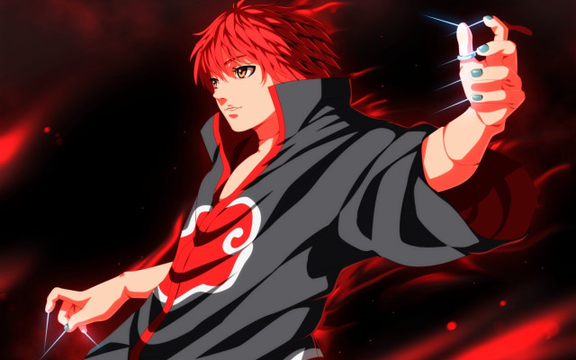 Red haired man pointing cellphone free wallpaper for desktop - medium preview image