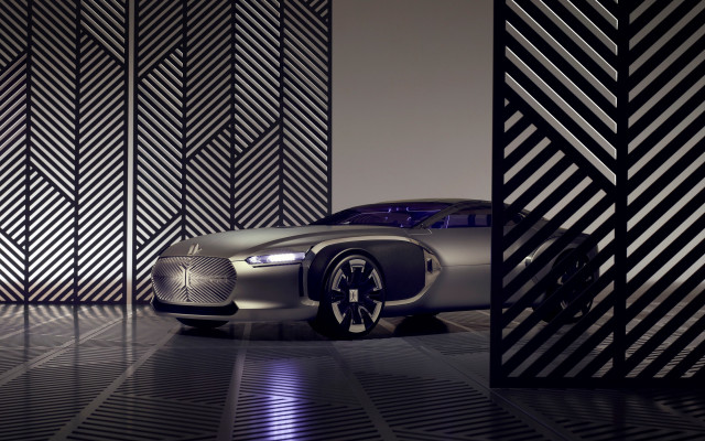 Futuristic car dimly lit room free wallpaper for desktop - medium preview image