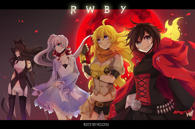 Anime characters red moon group free wallpaper for desktop - medium preview image