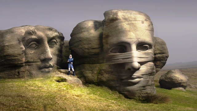 Rock face concrete matte ada free wallpaper for desktop - medium preview image