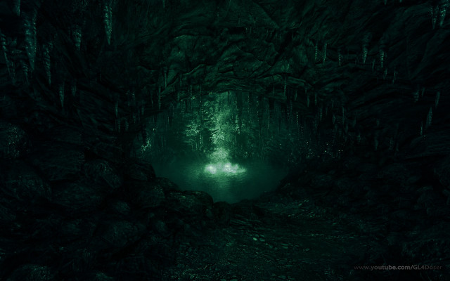 Dark cave light end tunnel free wallpaper for desktop - medium preview image