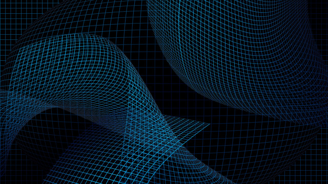 Blue grid cellphone generative raytraced free wallpaper for desktop - medium preview image